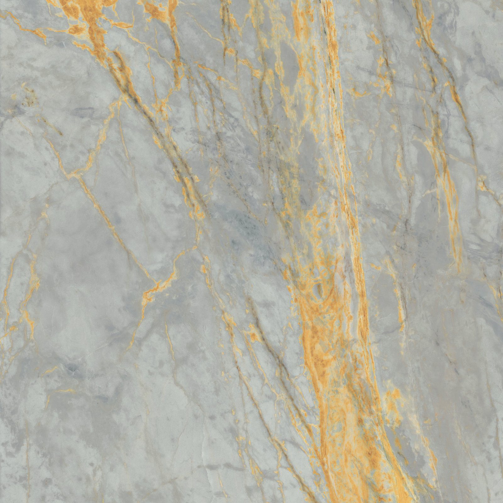 Marble effect porcelain tiles ABK Sensi Signoria Grigio Siena, 120x120 cm, 8.5 mm, polished (lux)