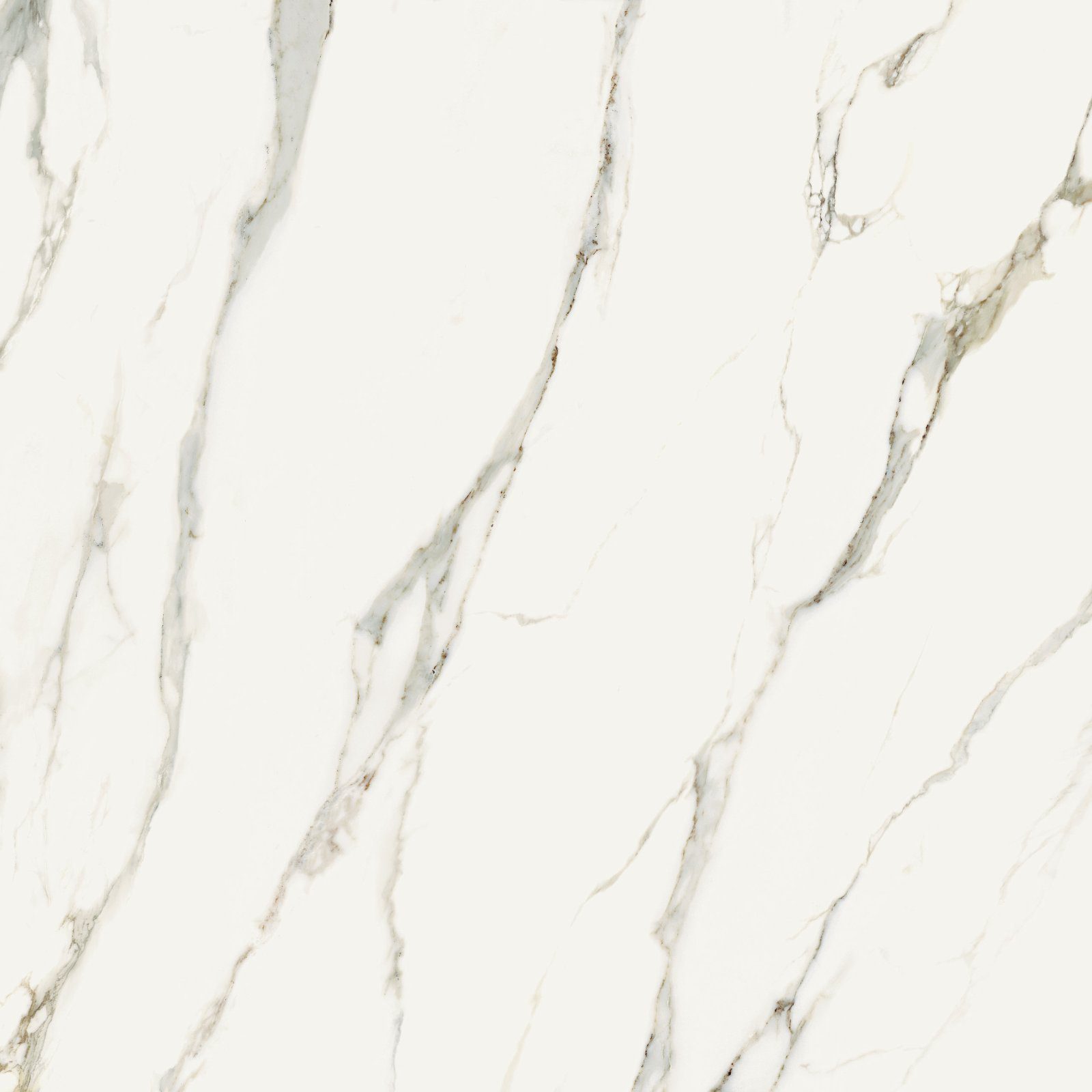 Marble effect porcelain tiles ABK Sensi Signoria Calacatta Michelangelo, 120x120 cm, 8.5 mm, natural matt, slip-resistant R10