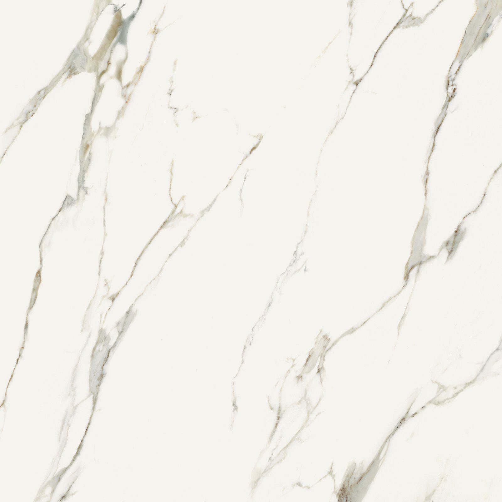 Marble effect porcelain tiles ABK Sensi Signoria Calacatta Michelangelo, 120x120 cm, 8.5 mm, 3D textured (antique)