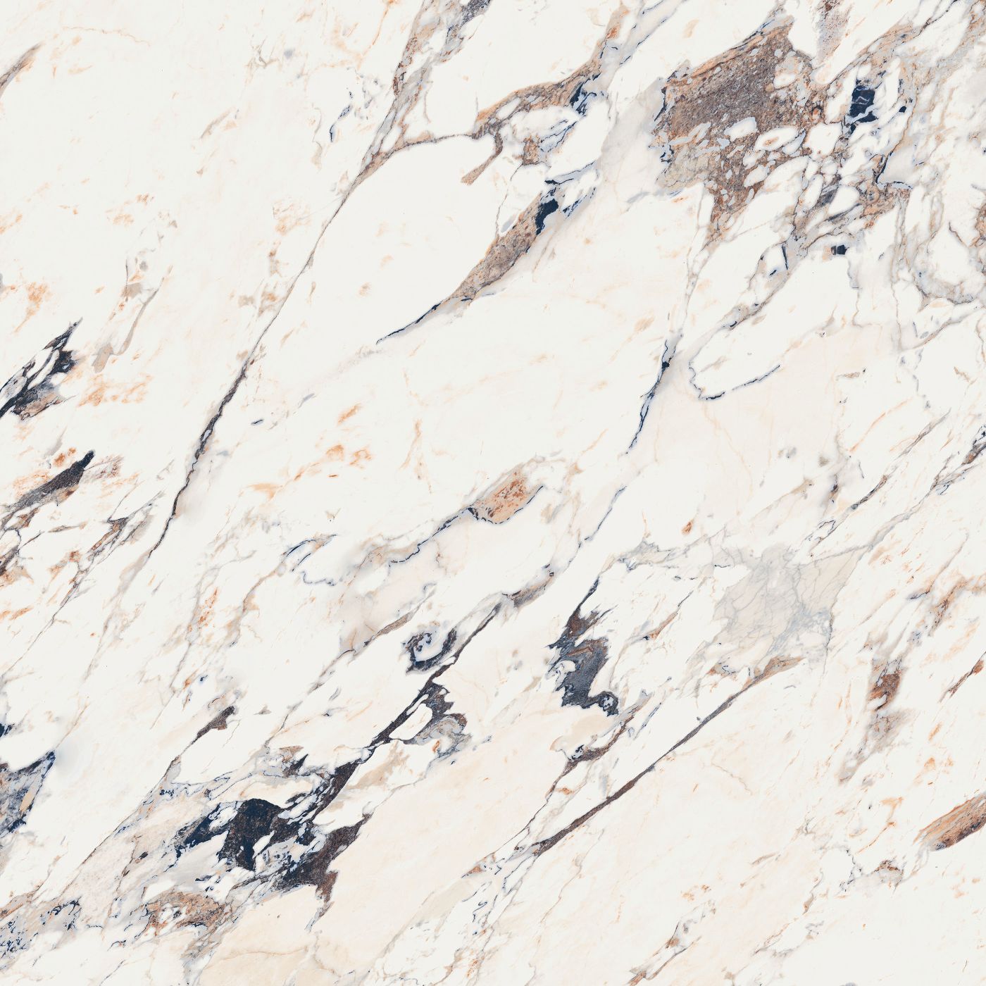 Marble effect porcelain tiles ABK Sensi Up Breccia Melange, 120x120 cm, 8.5 mm, polished (lux)