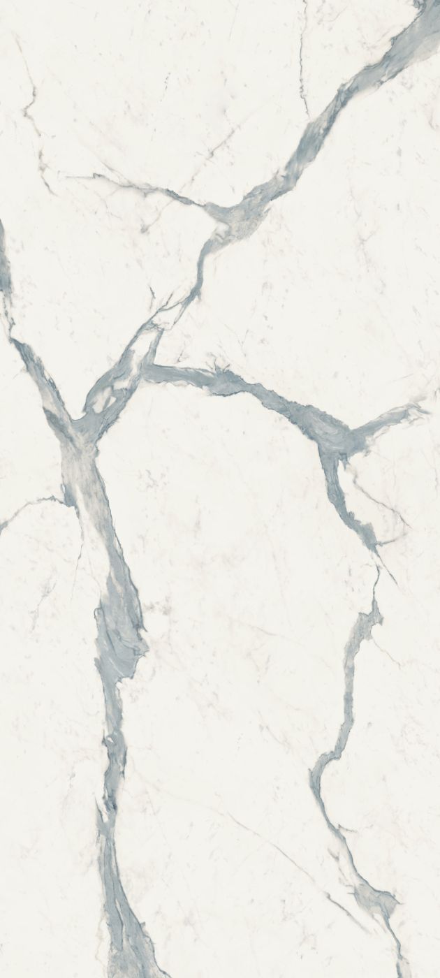 Marble effect porcelain slab ABK Sensi Up Statuario Versilia, 120x280 cm, 6 mm, polished (lux)