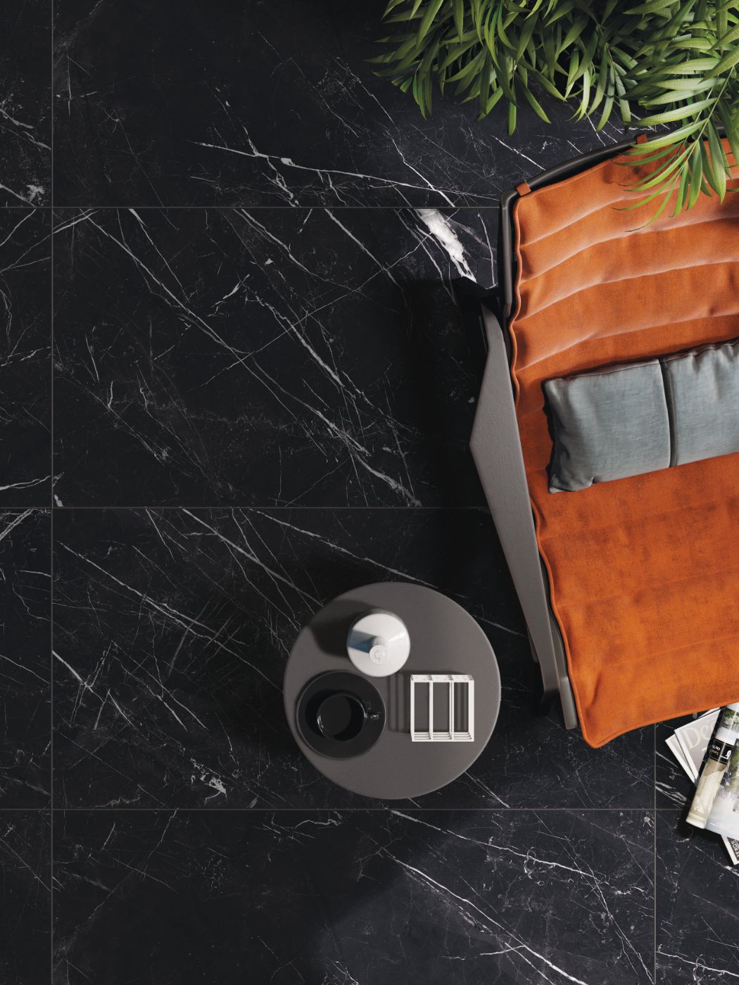 Marble effect porcelain slab ABK Sensi Up Marquinia Select, 120x280 cm, 6 mm, polished (lux)