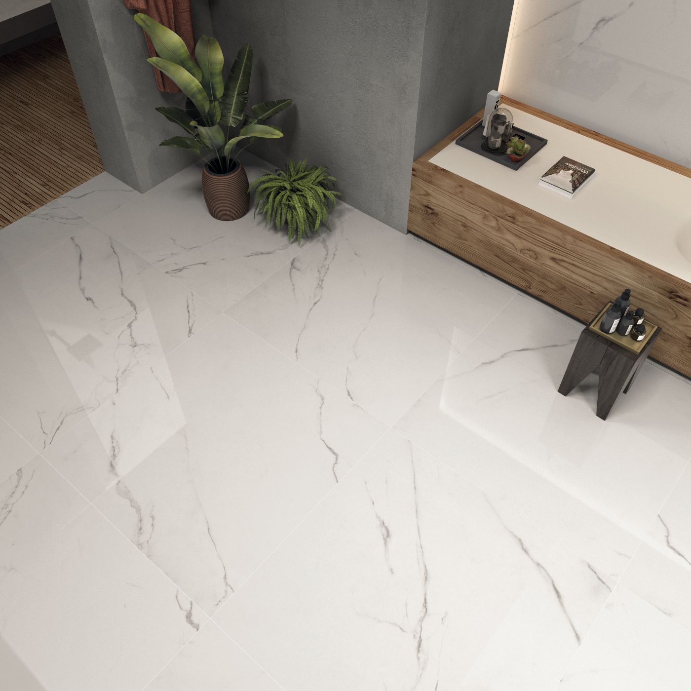 Marble effect porcelain tiles ABK Sensi Up Statuario Ultra, 60x120 cm, 8.5 mm, polished (lux)