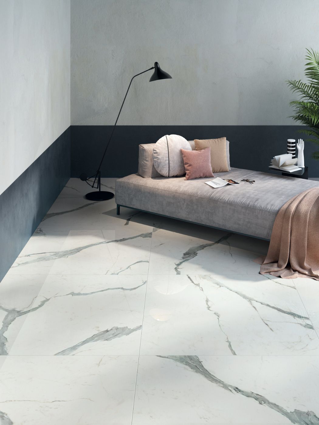 Marble effect porcelain tiles ABK Sensi Up Statuario Versilia, 60x120 cm, 8.5 mm, polished (lux)