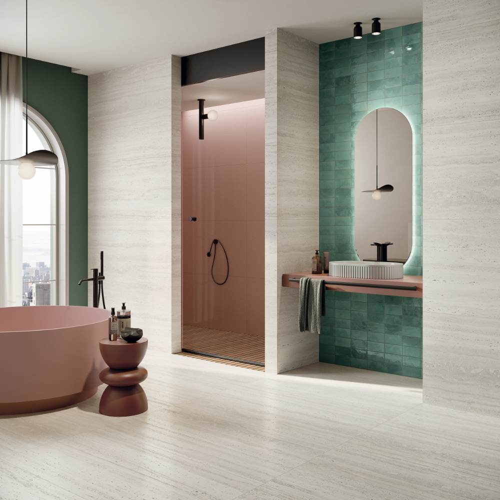 Solid colour ceramic wall tile ABK Wide&Style Mini Phard, 60x120 cm, 7 mm, matt