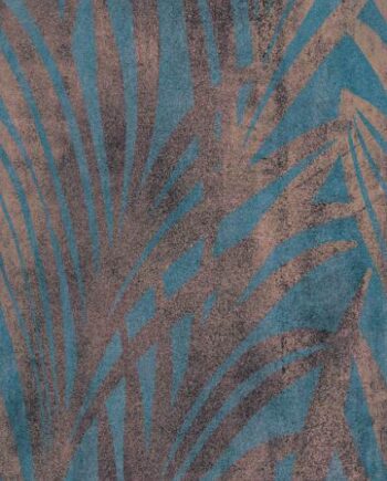 Patterned large porcelain decor slab ABK Wide&Style Jungle Blue, 120x280 cm, 6 mm, matt