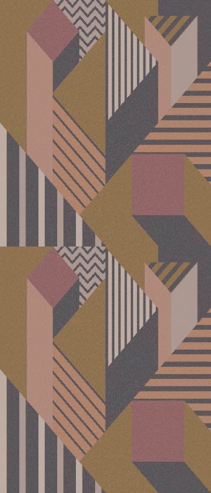 Patterned decorative porcelain tile ABK Wide&Style Perspective Brown, 120x240 cm (4 x 60x120 cm), 8.5 mm, matt