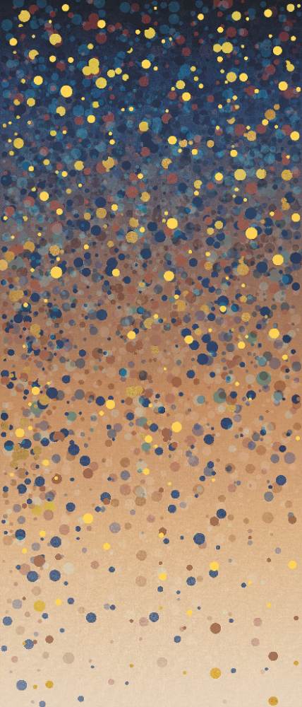 Patterned large porcelain decor slab ABK Wide&Style Confetti Blue A, 120x280 cm, 6 mm, matt