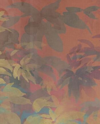 Patterned decorative porcelain tile ABK Wide&Style Foliage Orange A, 120x240 cm (4 x 60x120 cm), 8.5 mm, matt