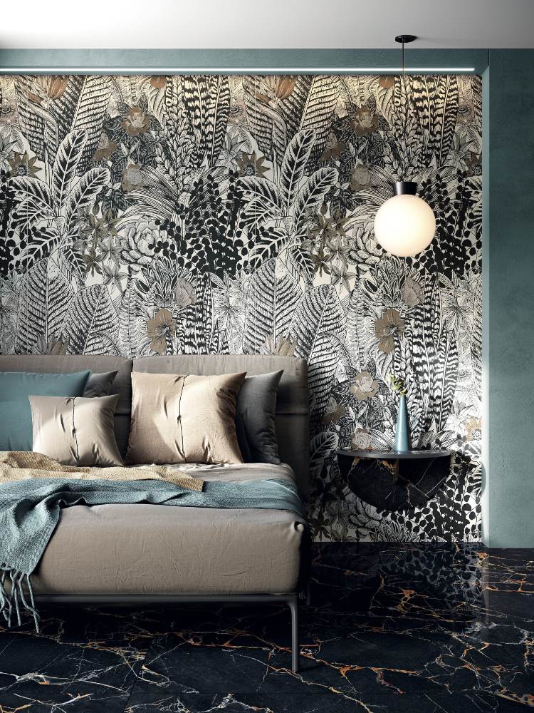 Patterned decorative porcelain tile ABK Wide&Style Esotica, 120x240 cm (4 x 60x120 cm), 8.5 mm, matt