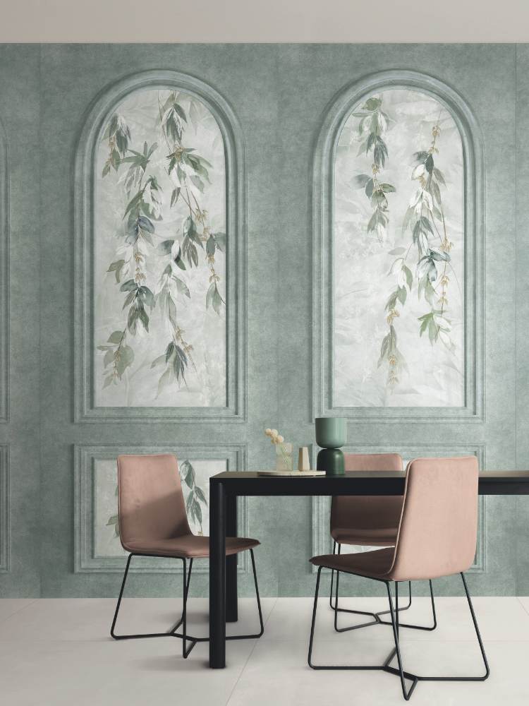 Patterned large porcelain decor slab ABK Wide&Style Palazzo B, 160x320 cm, 6 mm, matt