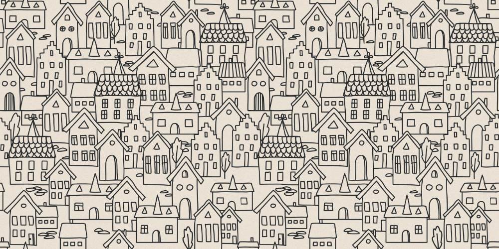 Patterned decorative porcelain tile ABK Wide&Style Paint the house, 60x120 cm, 7 mm, matt