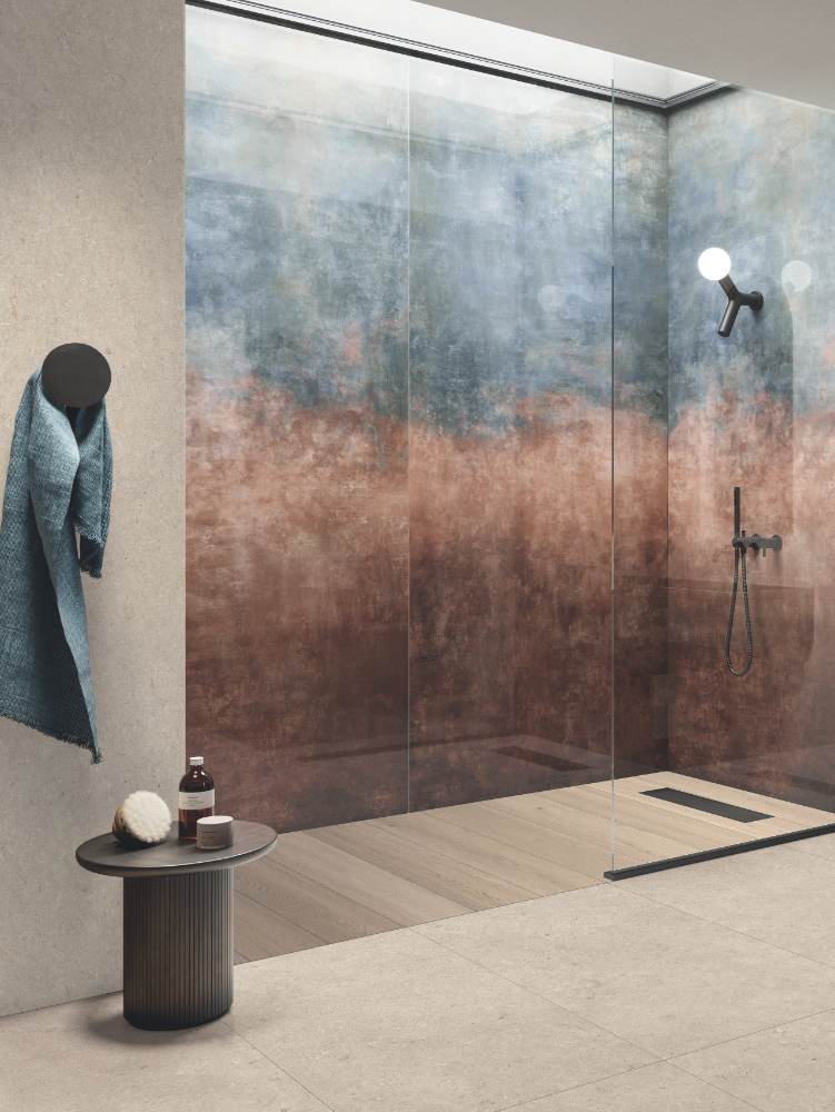 Patterned large porcelain decor slab ABK Wide&Style Degradé, 120x280 cm, 6 mm, polished (lux)