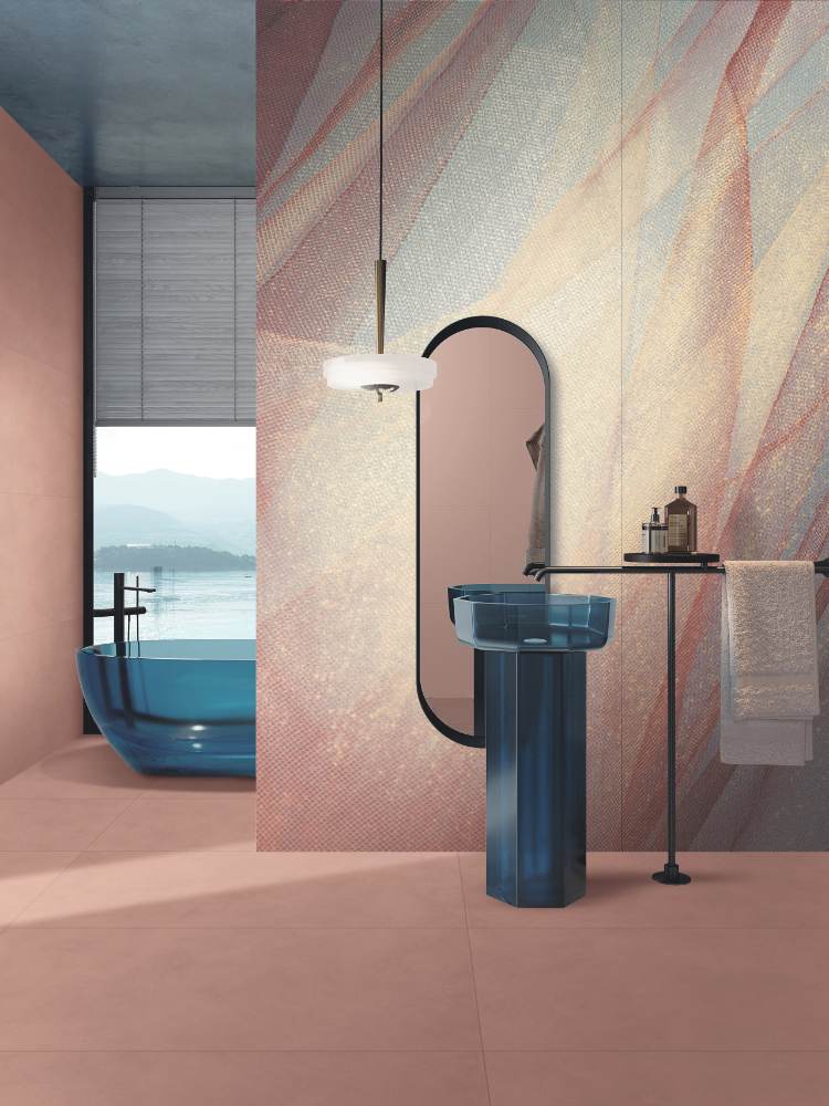 Patterned decorative porcelain tile ABK Wide&Style Net, 60x120 cm, 6 mm, polished (lux)
