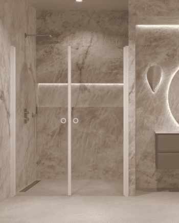 Alcove shower screen Hietakari Forma 321, hinged door + hinged door