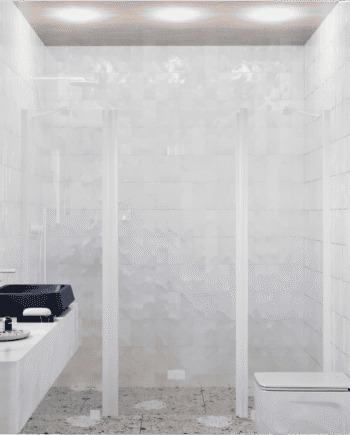 Alcove shower screen Hietakari Infinia 240, fixed wall + folding door with fixed part