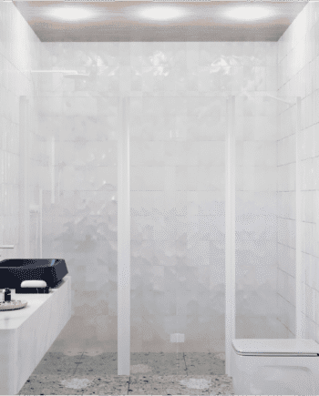 Alcove shower screen Hietakari Infinia 244, hinged door + folding door with fixed part