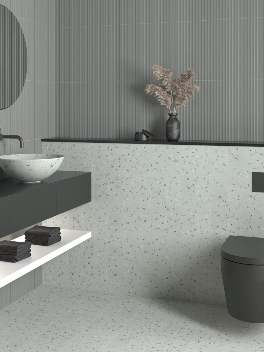 Valamu Dune Fragmenta Gris 40x40x15 cm, käsitsi maalitud keraamiline pealisvalamu