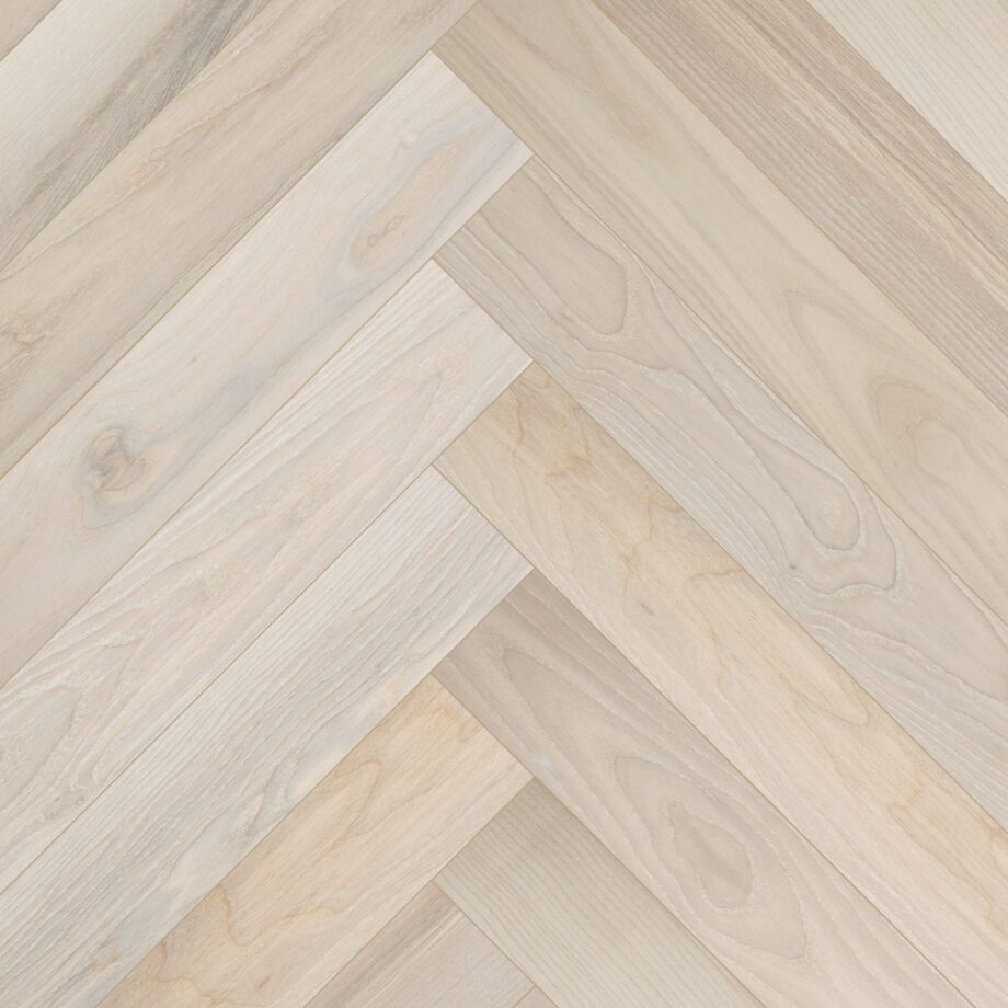 Ash Herringbone Flooring Esta Elegant Frost Ivory Pores 600 mm extra matt lacquered Ash Herringbone Flooring Esta Elegant Frost Ivory Pores 600 mm extra matt lacquered