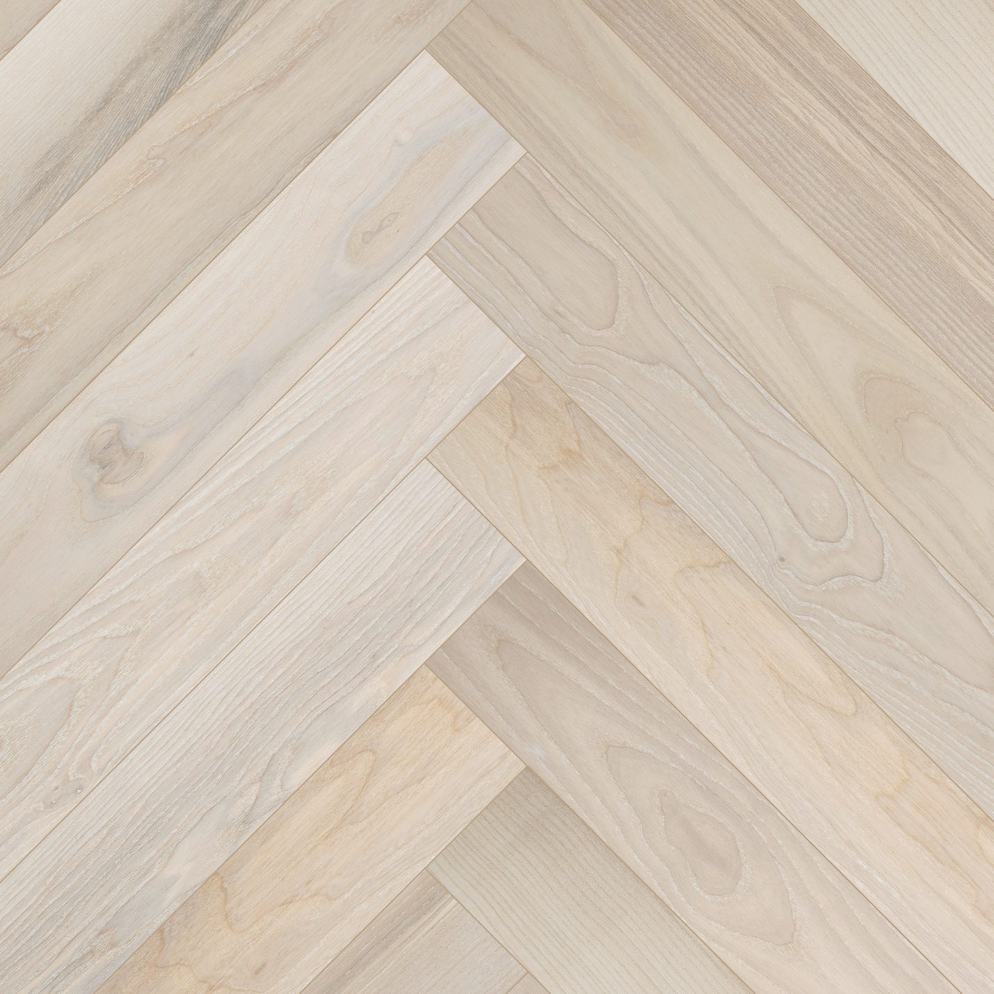 Ash Herringbone Flooring Esta Elegant Frost Ivory Pores 600 mm extra matt lacquered
