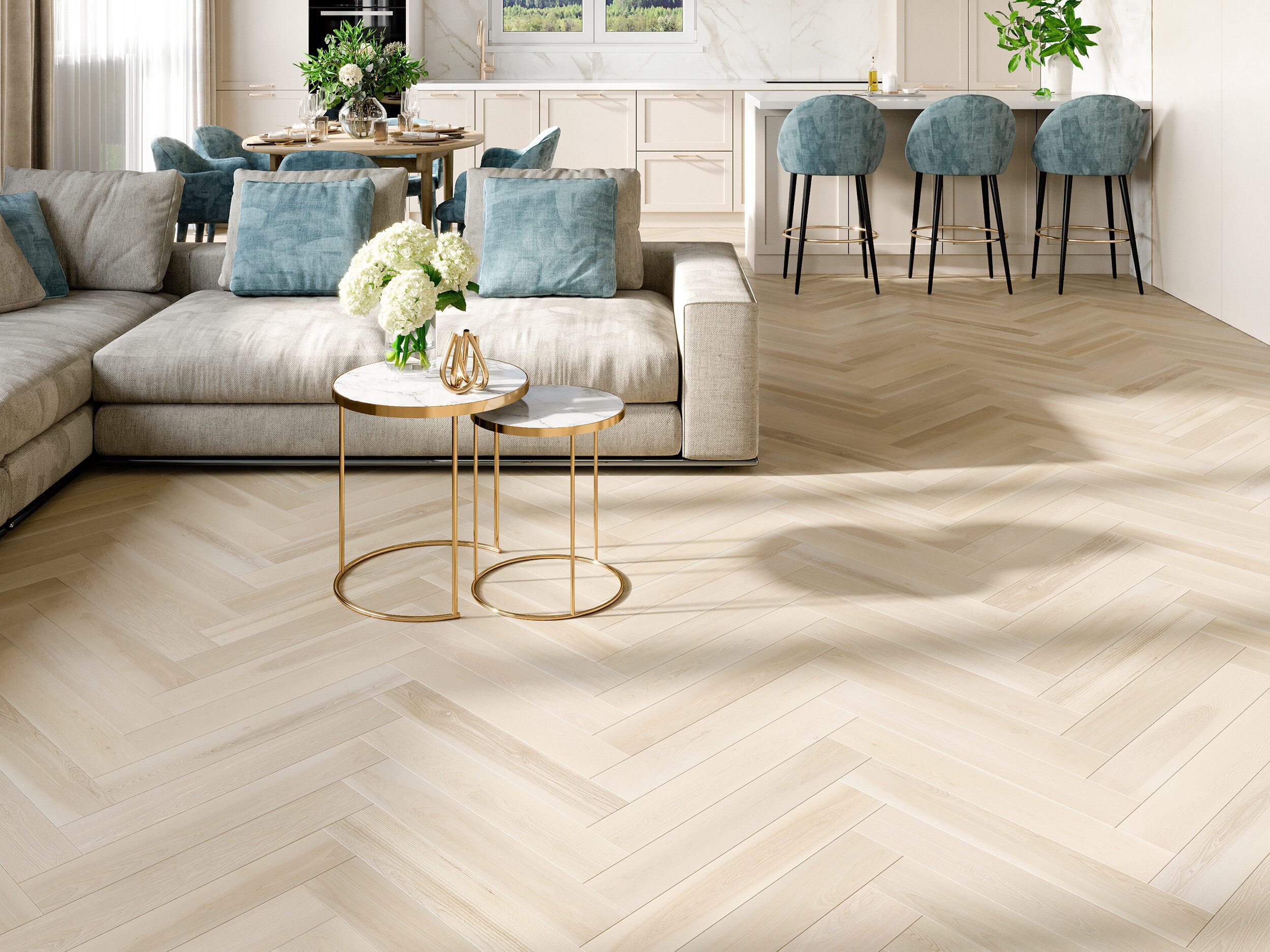 Ash Herringbone Flooring Esta Elegant Frost Ivory Pores 700 mm extra matt lacquered – 3