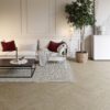 Ash Herringbone Flooring Esta Elegant Sandstone Original 700 mm extra matt lacquered – close-up Ash Herringbone Flooring Esta Elegant Sandstone Original 700 mm extra matt lacquered – 3