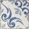 189210-1 Valencia hüdroplaadi mustriga portselanplaat Dune Antiga Barraquetes Azul, 20x20 cm, 9 mm, sinine
