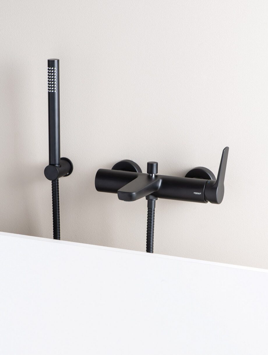 Bath mixer Emmevi Altura 34001, matt black, mixer + shower set Bath mixer Emmevi Altura 34001 – 3