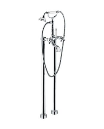 Bath mixer on floor columns Emmevi Decò Old 1261128 with hand shower