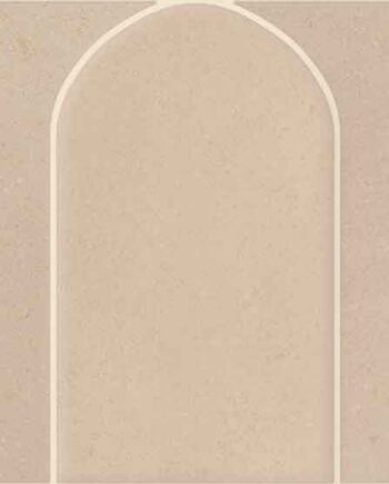 Concrete effect porcelain mosaic tile Tau Detroit Linen Arco, 43.7x14.3 cm, linen