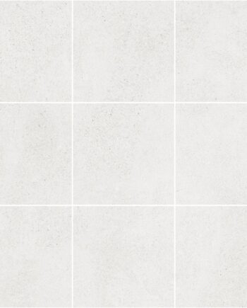 Concrete effect porcelain mosaic tile Tau Integra White 10x10, 30x30 cm, white