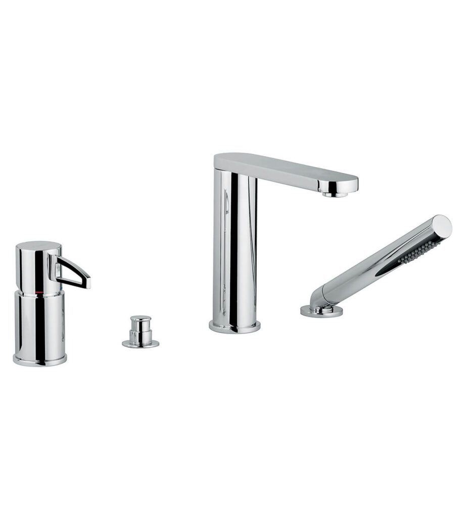 Deck-mounted bath mixer Emmevi Ade 78120, 4 holes, chrome, holed lever Deck-mounted bath mixer Emmevi Ade 78120, 4 holes – 2