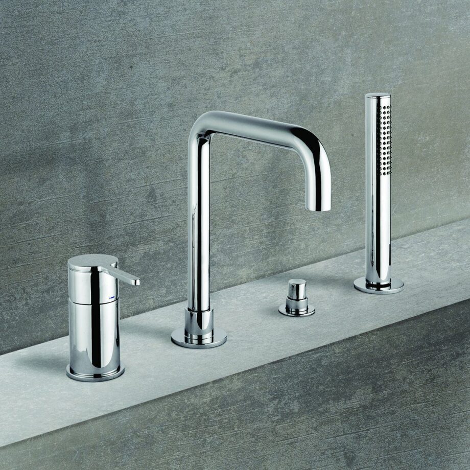 Deck-mounted bath mixer Emmevi Filobrass 85120, 4 holes – 3