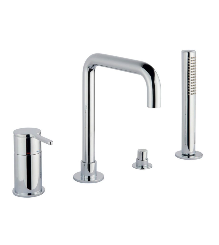 Deck-mounted bath mixer Emmevi Filobrass 85120, 4 holes