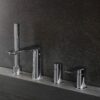 Deck-mounted bath mixer Emmevi Stele 99120, 4 holes – view 2 Deck-mounted bath mixer Emmevi Stele 99120, 4 holes – 2