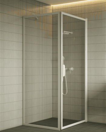 Shower enclosure Hietakari Bläk 755 New York, fixed wall + hinged door