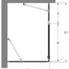 Shower enclosure Hietakari Bläk 756 New York – dimension drawing Shower enclosure Hietakari Bläk 756 New York – dimension drawing