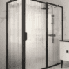 Shower enclosure Hietakari Bläk 756 New York, black frame, reeded glass Shower enclosure Hietakari Bläk 756 New York, black frame, reeded glass