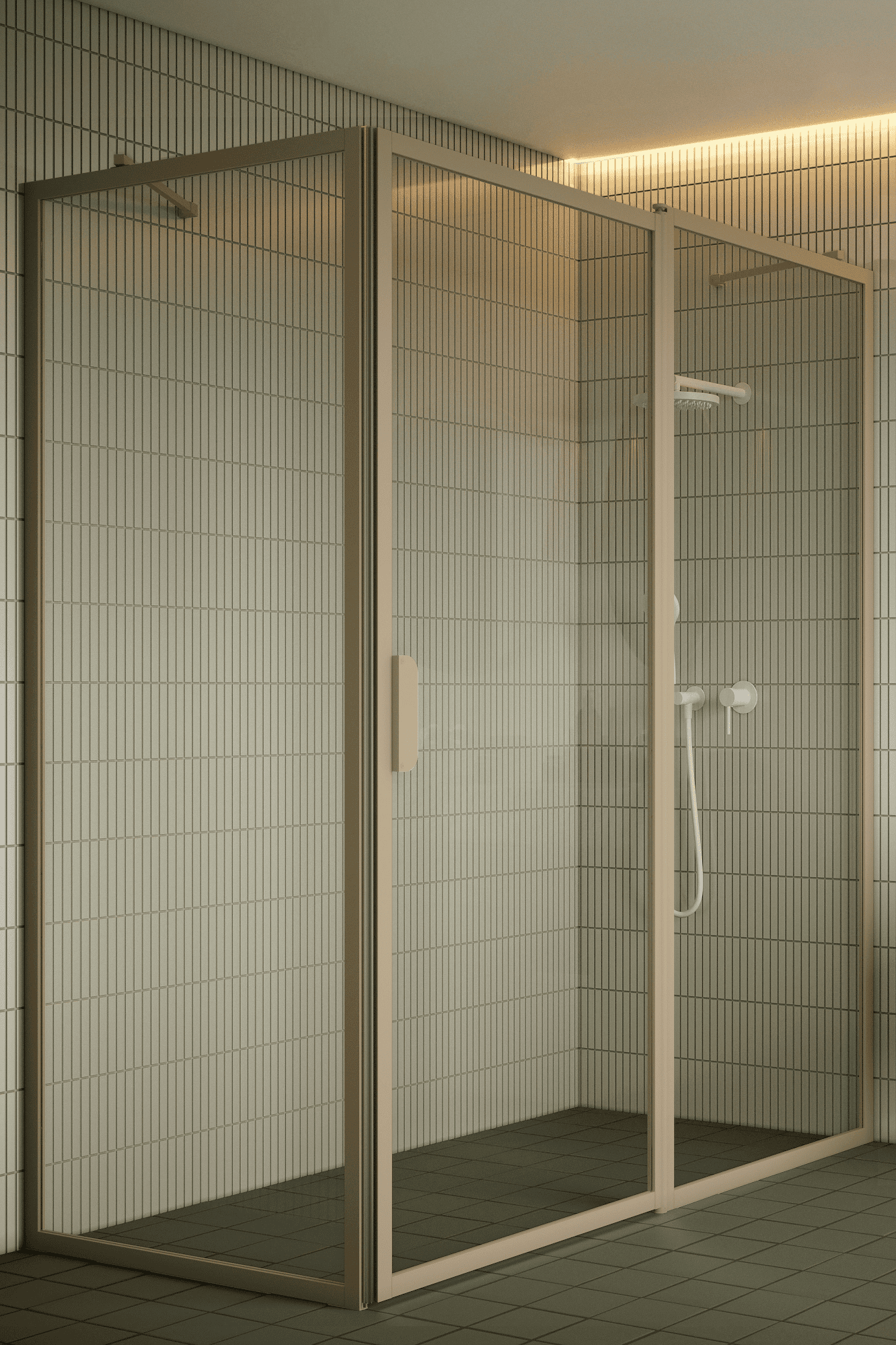 Shower enclosure Hietakari Bläk 756 New York, Sand frame, clear glass Shower enclosure Hietakari Bläk 756 New York, Sand frame, clear glass