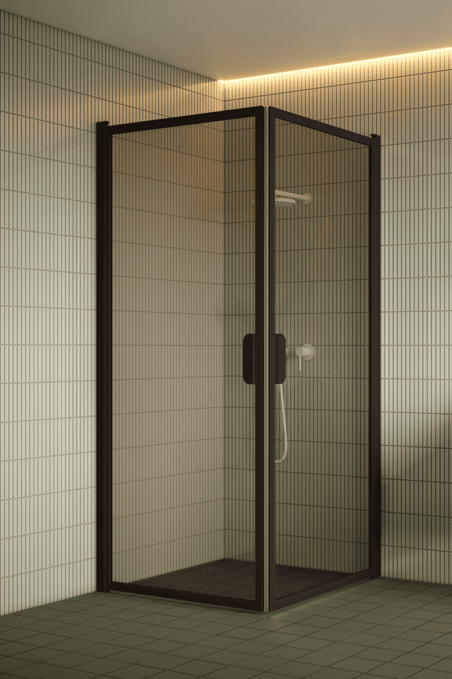 Shower enclosure Hietakari Bläk 757 New York, Cocoa frame, bronze tinted glass Shower enclosure Hietakari Bläk 757 New York, Cocoa frame, bronze tinted glass