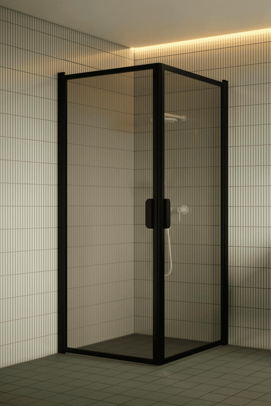 Shower enclosure Hietakari Bläk 757 New York, black frame, bronze tinted glass Shower enclosure Hietakari Bläk 757 New York, black frame, bronze tinted glass
