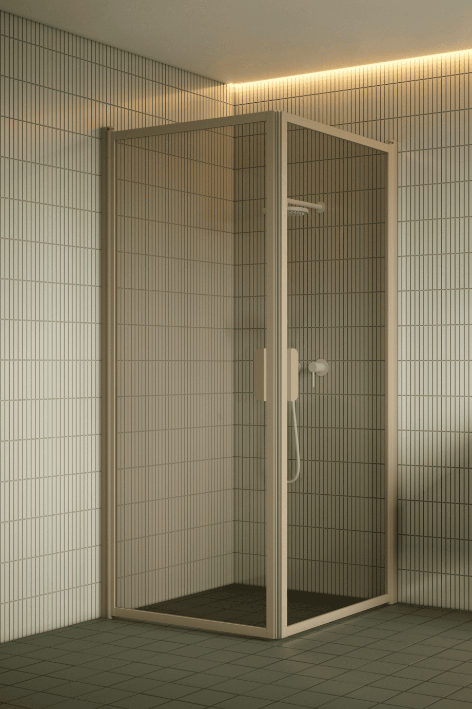 Shower enclosure Hietakari Bläk 757 New York, Sand frame, bronze tinted glass Shower enclosure Hietakari Bläk 757 New York, Sand frame, bronze tinted glass