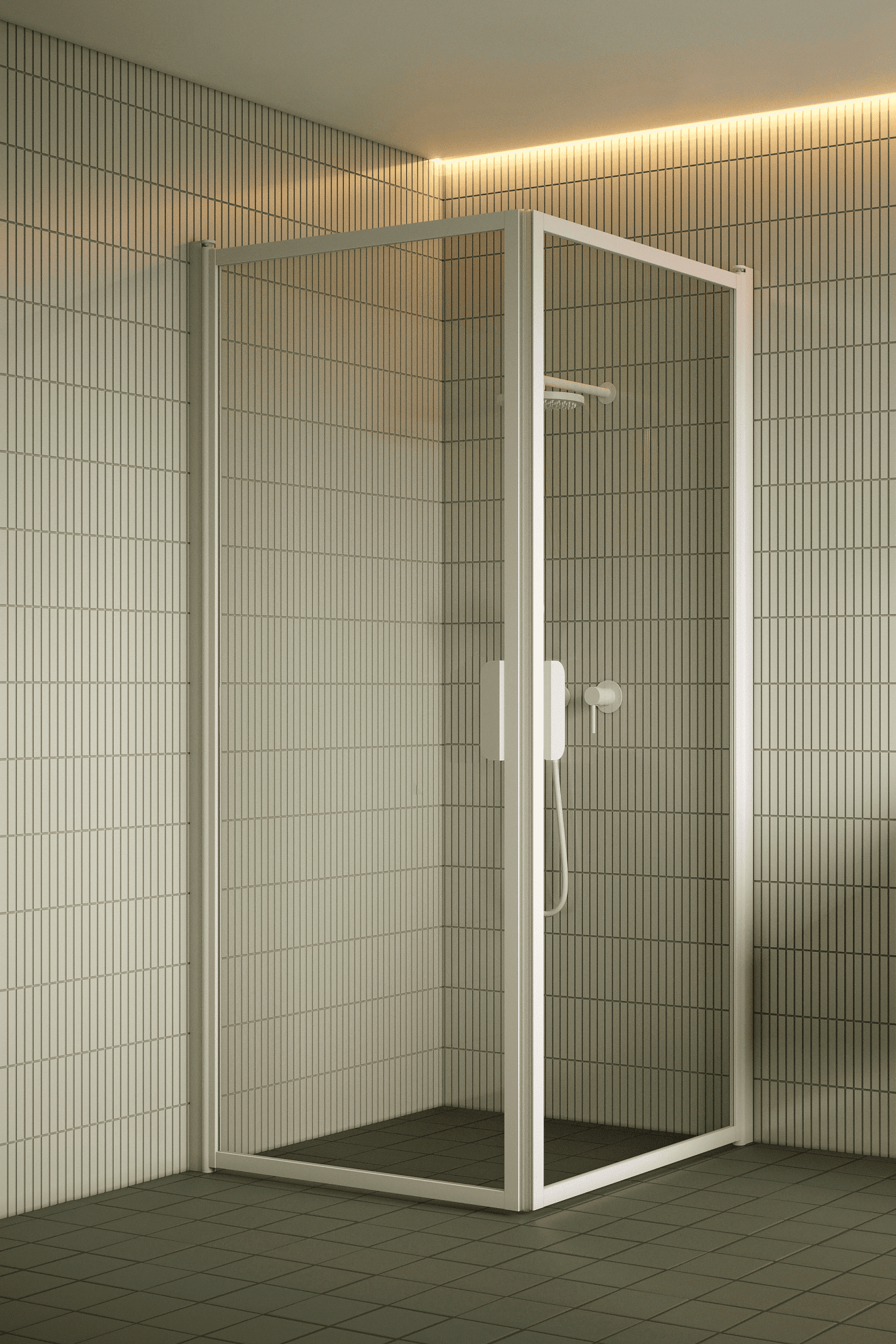 Shower enclosure Hietakari Bläk 757 New York, hinged door + hinged door