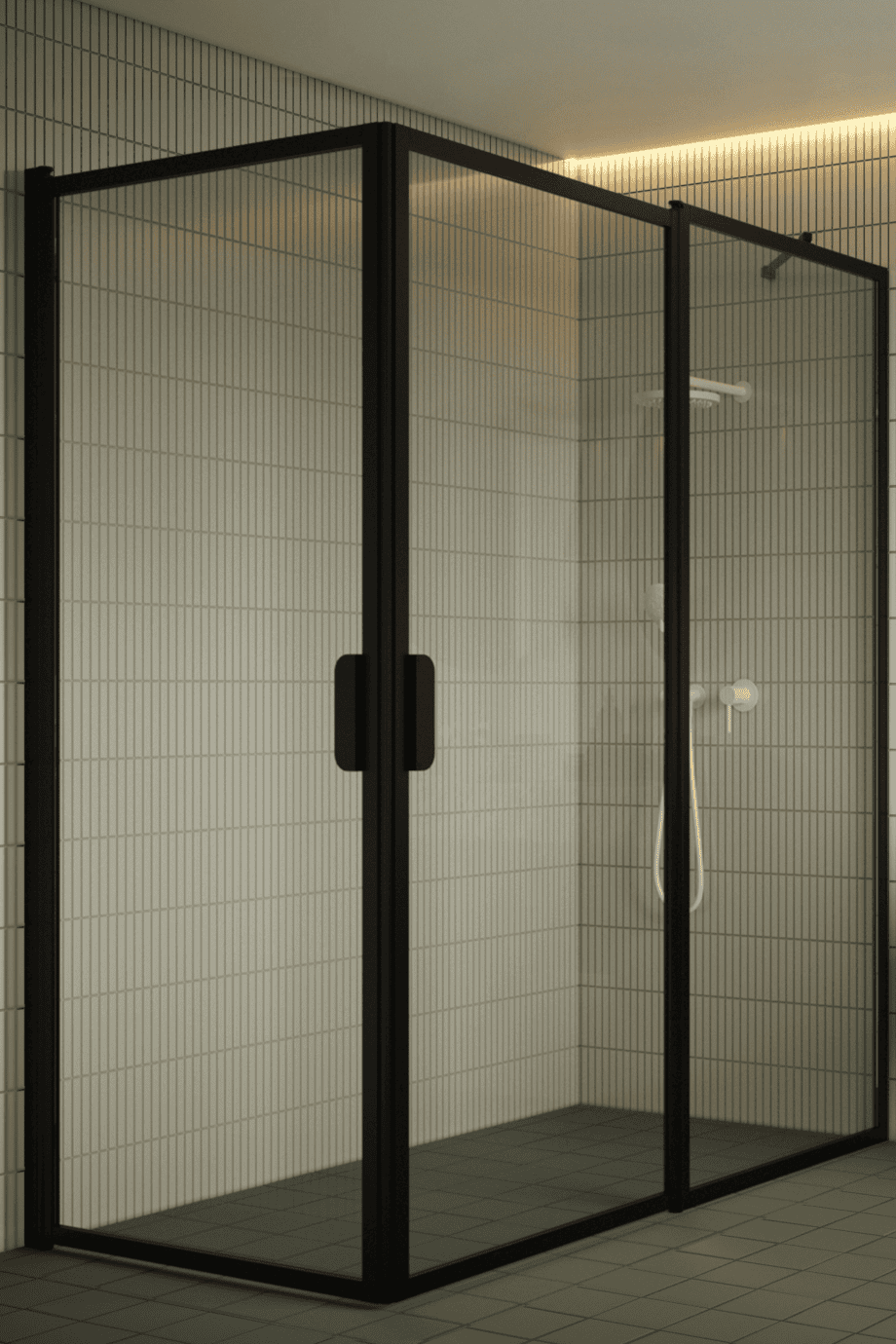 Shower enclosure Hietakari Bläk 758 New York, black frame, clear glass Shower enclosure Hietakari Bläk 758 New York, black frame, clear glass