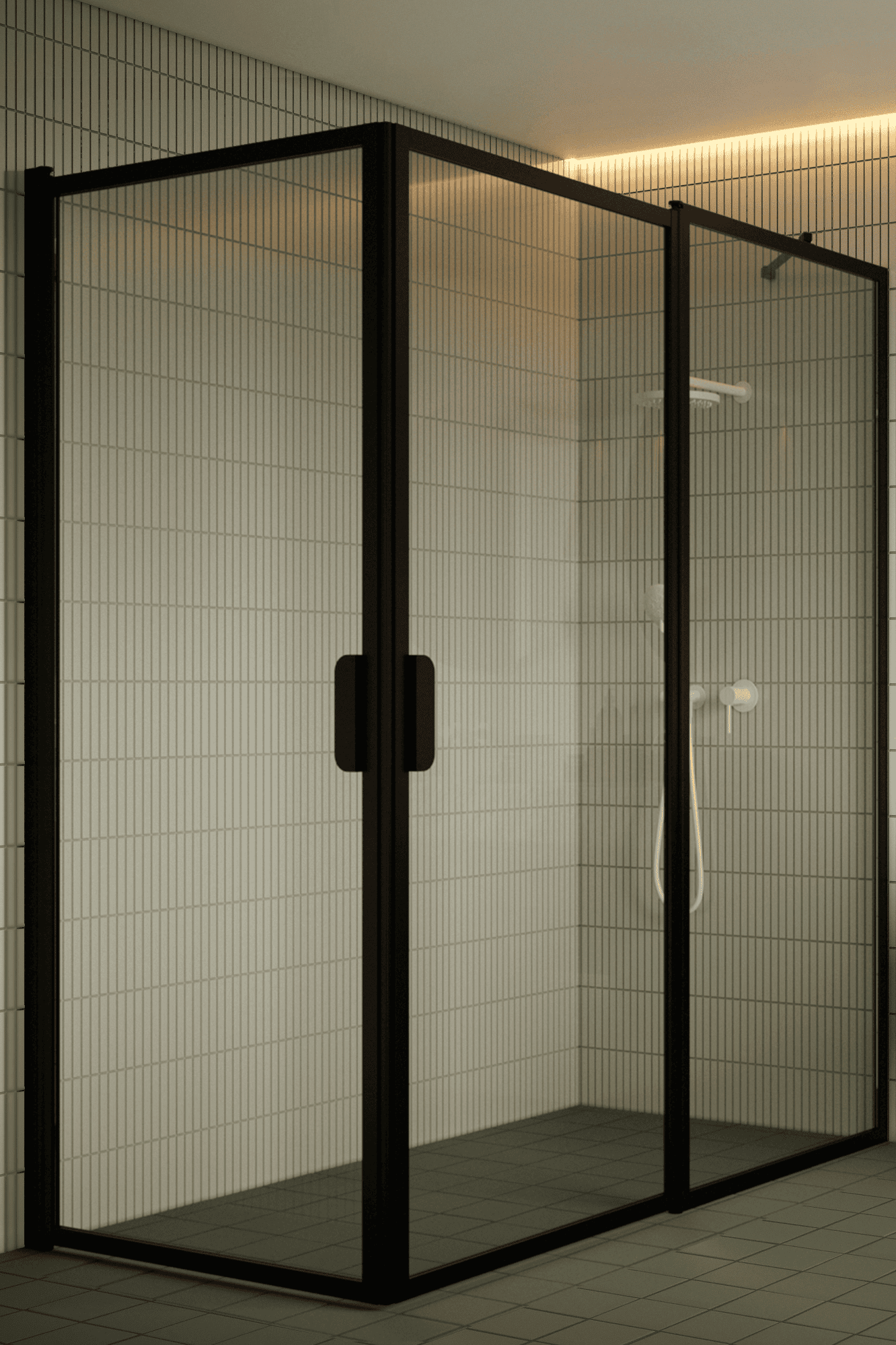 Shower enclosure Hietakari Bläk 758 New York, black frame, clear glass Shower enclosure Hietakari Bläk 758 New York, black frame, clear glass