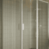 Shower enclosure Hietakari Bläk 758 New York, white frame, clear glass Shower enclosure Hietakari Bläk 758 New York, hinged door + hinged door with fixed part