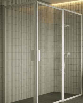 Shower enclosure Hietakari Bläk 758 New York, hinged door + hinged door with fixed part
