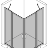 Shower enclosure Hietakari Bläk 759 New York – 3D drawing Shower enclosure Hietakari Bläk 759 New York – 3D drawing