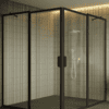 Shower enclosure Hietakari Bläk 759 New York, Cocoa frame, reeded glass Shower enclosure Hietakari Bläk 759 New York, Cocoa frame, reeded glass
