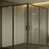 Shower enclosure Hietakari Bläk 759 New York, Mocha frame, satin frosted glass Shower enclosure Hietakari Bläk 759 New York, Mocha frame, satin frosted glass